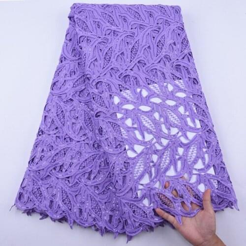 SJD LACE Guipure Cord New Sequin Milk Fabric High Quality African Fabric Mesh Nigeria Fabric For Women Wedding And Party A1982