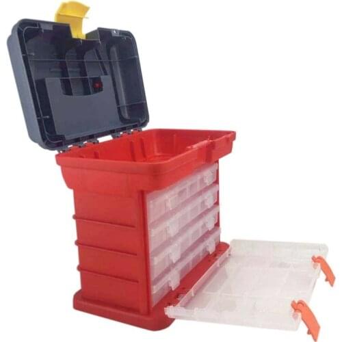 Multifunction 4 Layers Plastic Box Large Fishing Box Screw Parts Storage Box Fishing Lures Box Accessories Tool Box