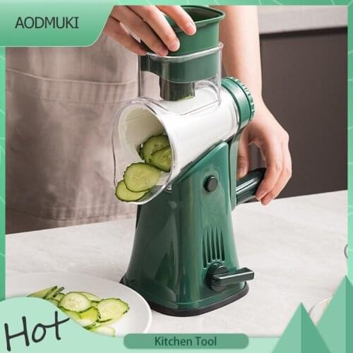 Multifunctional Hand Crank Vegetable Cutting Tool Slicer Home Stainless Steel Vegetable Cutter Drum Cutter Kitchen Utensils