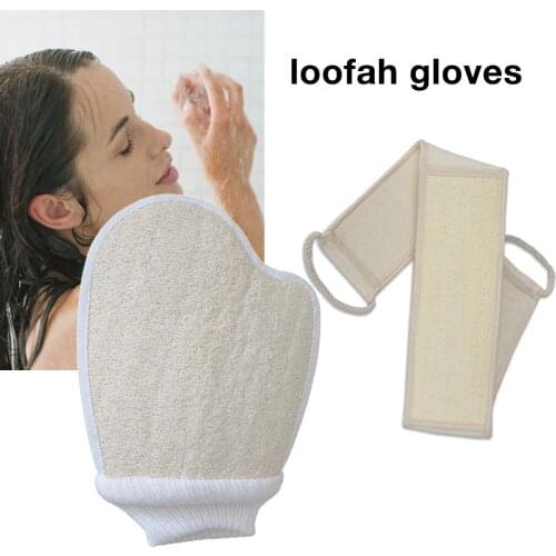 Glove Loofah Bath With Loofah Back Scrubber Balls Rich Bubbles Bath Sponge Massage Shower Exfoliating Body Cleaning Brush