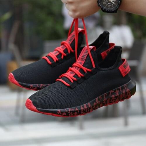 Men Sneakers Breathable Running Shoes Outdoor Mesh Lace-Up Shoe Men Sport Lightweight Training Zapatillas Hombre sepatu