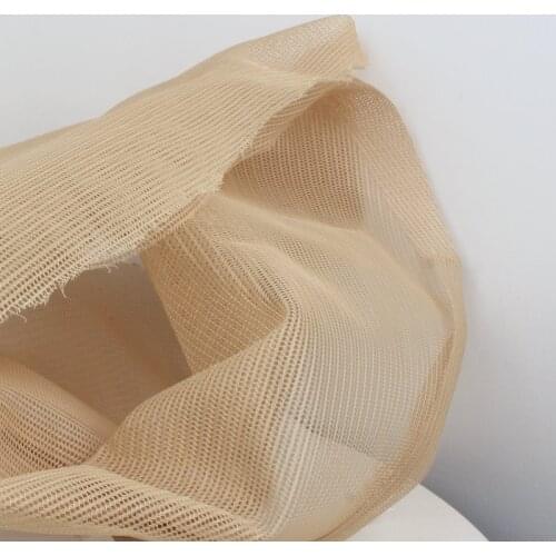 Solid Color Good Quality Thick Net Yarn Mesh Cloth Gauze Polyester Fabric, hat mesh 150x50cm