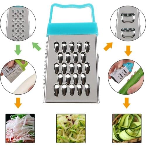 Handheld Slicer Mini 4 Sides Grater Kitchen Tool Gadget Multifunction Fruit Vegetable Tool 7*3.5CM