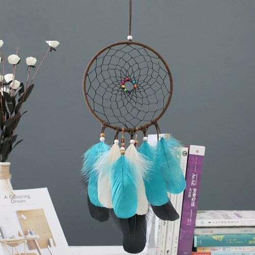 Simple Dream Catcher Handmade Pendant Home Bedroom Kids Room Decoration Feather Wind Chime Hanging Ornaments Dream Catcher-60293
