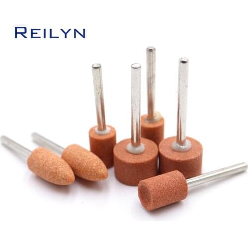 Sand crystal grinding bits 3x10/15mm bullet cylinder polishing wheel abrasive block sanding polisher trimming abrasives