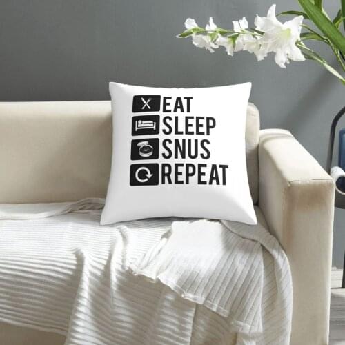 Snus Non-smoking Non-smoker Nicotine Anti-smoker pattern print Cushion Cover Decorative Pillowcase Chair Seat Square Car Pillow