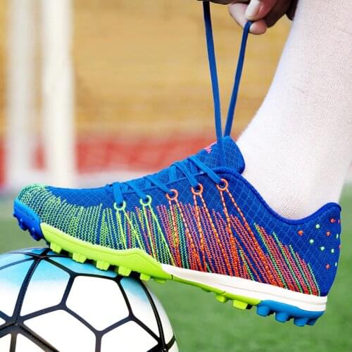 New Mens Boy Soccer Sport Sneakers Air Mesh Breatheble Professional Men Outdoor 2017 Training Football Shoes