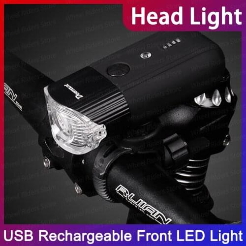 Electric scooter Light Bike Lamp Front LED Headlight USB Rechargeable Flashlight For Cycling