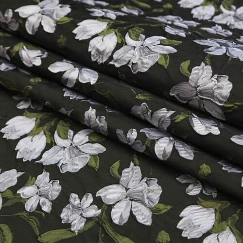 145cm width Top Quality France import yellow fashion Metallic Jacquard Brocade Fabric, 3D yarn dyed fabric for Women Dress