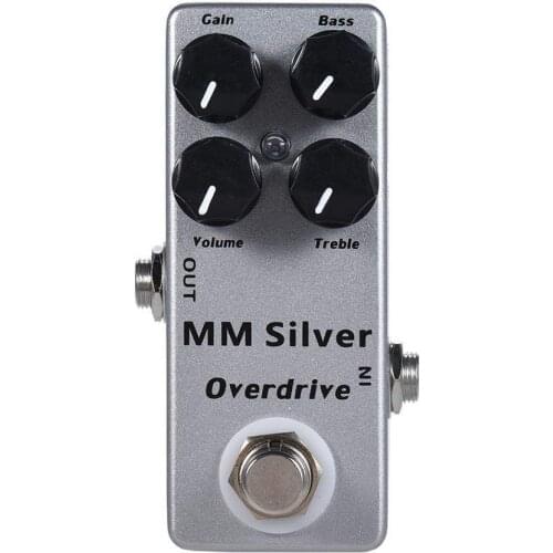XFDZ MOSKY MM Silver Electric Guitar Overdrive Effect Pedal Full Metal Shell True Bypass