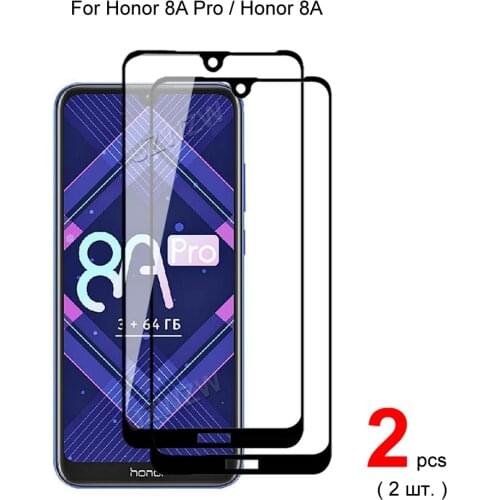 2pcs Full Cover Tempered Glass For Honor 8A Pro / Honor 8A Protective Glass Screen Protector For Honor 8A Pro