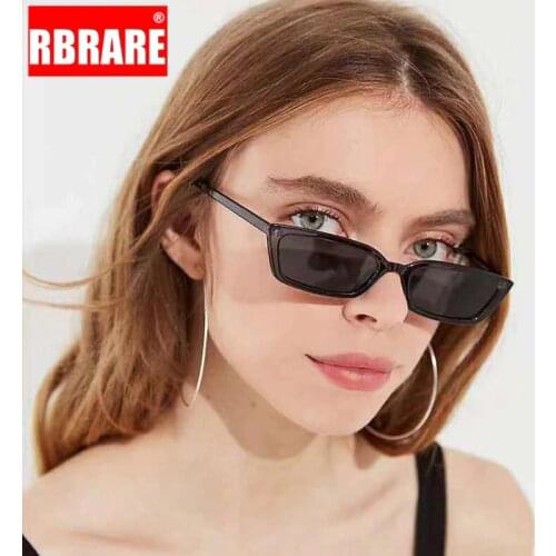 RBRARE 2021 Rectangle Sunglasses Women Vintage Luxury Ocean Lens Eyeglasses Mirror Oculos De Sol Feminino UV400 Shades For Women