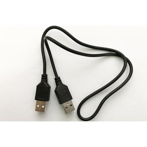 100pcs High Quality Black 0.5m USB 2.0 Male To Male M/M Extension Connector Adapter Cable Cord Wire