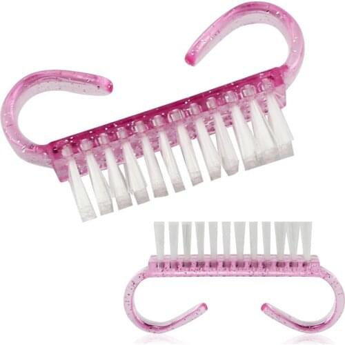 5pcs Nail Cleaning Brush Pink File Manicure Pedicure Soft Remove Dust Manicure Tool Clean Brush for Nail Care