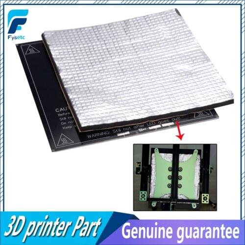 5pcs 200/235/300mm Heat Insulation Cotton 10mm Thickness Foil Self-adhesive Insulation Cotton 3D Printer Heating Bed Sticker