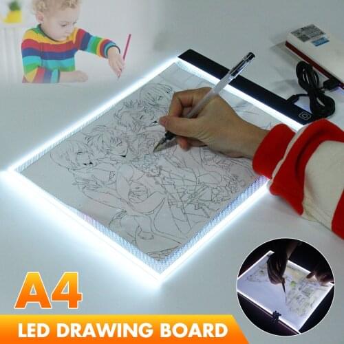 A4 LED Drawing Board Tracing Copy Pad LED Drawing Tablet Dimming Art Artist Tattoo Stencil Artcraft Light Box DIY Painting Board