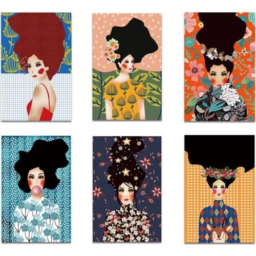 Diamond painting modern style hand-painted characters color diamond embroidery set cross stitch painting mosaic home decoration