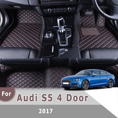 RHD Carpets For Audi S5 4 Door 2017 Car Floor Mats Automobiles Parts Accessories Styling Protect Rugs Decor Waterproof Cover