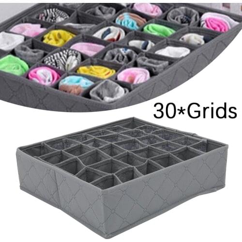 Bamboo Charcoal Non-woven Fabric Foldable Storage Box Underwear Organizer Bra Necktie Panties Socks Case Drawer