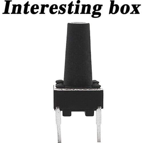 Free shipping TS-D016 touch switch 6*6*12.5 middle two-pin pin 6x6x12.5 micro button medium short two-pin DIY handmade accessori