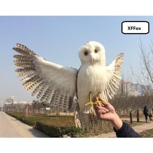 Big new simulation owl model foam&furs wings lifelike owl doll gift about 40x70cm xf0478