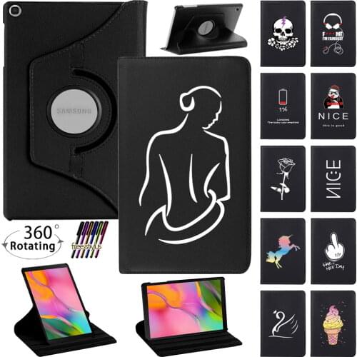 360 Rotating Case for Samsung Galaxy Tab A 10.1 2019 T510 T515/Galaxy Tab S6 Lite P610 Tablet Automatic Sleep Wake Leather Cover