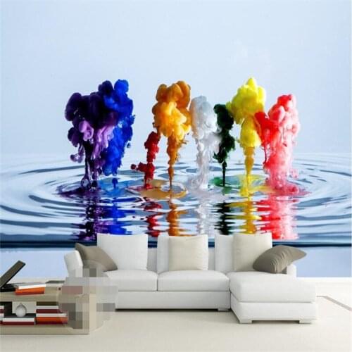 Beibehang custom photo wall paper Luxury Quality HD Several original design color art colored smoke large wallpaper-3d