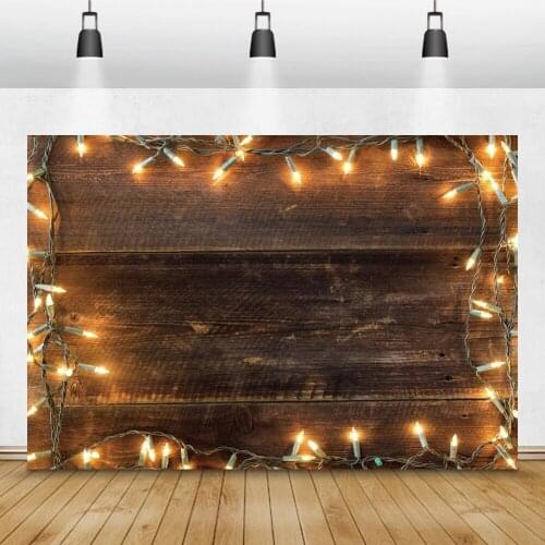 Old Wooden Boards Texture Backdrop For Photography Christmas Light Decor Toys Baby Newborn Photocall Poster Photo Background