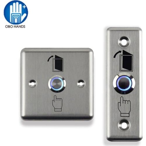 Exit Button Release Push Switch with Blue LED Light for Access Control System for Home Security Protection