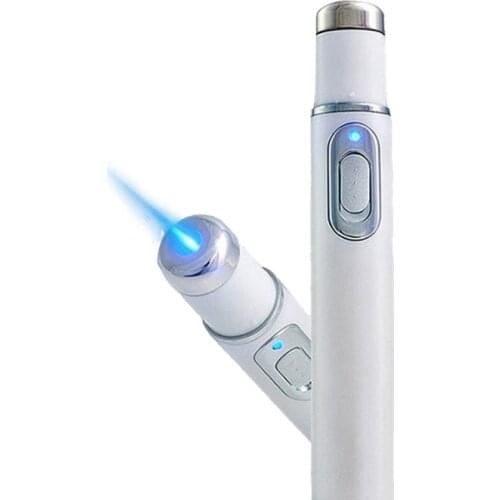 Acne Remove Laser Pen Portable Beauty Device Infrared Heating Blue Light Therapy Pen Massage Relax Wrinkle Remove Skin Care Tool