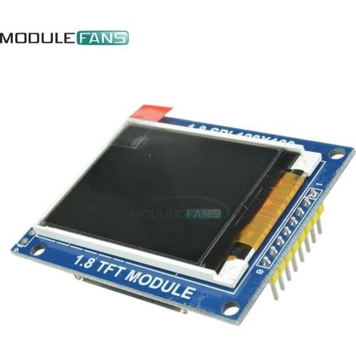 Mini 1.8 Inch Serial SPI TFT LCD Module Display with PCB Adapter IC 128x160 Dot Matrix 3.3V 5V IO Inerface Cmmpatible 1602 5110