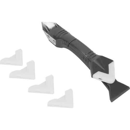 Caulking Remover Set Glass Scraper Tool Sealant Trowel With Plastic Handle Black Stainless Steel Finishing Tools