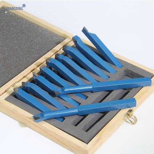 11pcs Mayitr Mini Lathe Tool Set 5/16" Carbide Tipped Metal Cutting Turning Boring Tools Bit