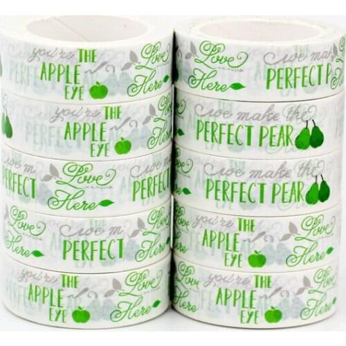 NEW 10pcs/Lot Decorative Apples and Pears Washi Tapes DIY Scrapbooking Planner Adhesive Masking Tape Cute Papeleria