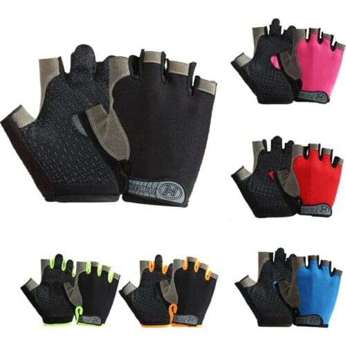 Half Finger Cycling Gloves Men Women Anti-slip Anti-sweat Breathable Sports Gloves Bike Bicycle Motorcycle Riding Gloves 1 Pair