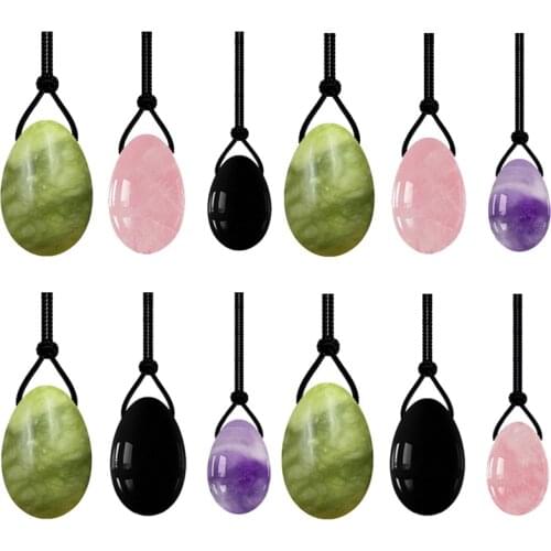 Rose Quartz Yoni Egg kegel Massage Ball Set Natural Stone Vaginal Massage Jade Egg Vaginal Muscle Tighten Exercise Jade Ball Hot