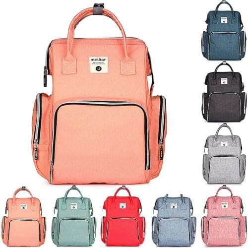 Diaper Bag Fashion Mummy Travel Backpack Baby Nappy Tote Handbag Large Capacity Multifunctional Nursing Stroller Strap Play Mats