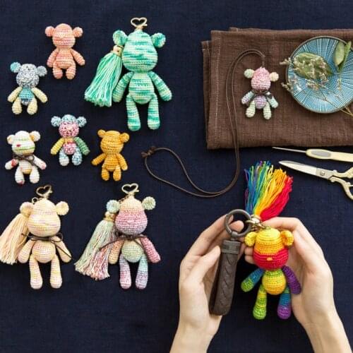 Susans Family Knitting Doll Crochet Braided Woolen Doll Material Bag Signs Crochet Yarn Soft Cotton Toys Handmade Knitted Toy