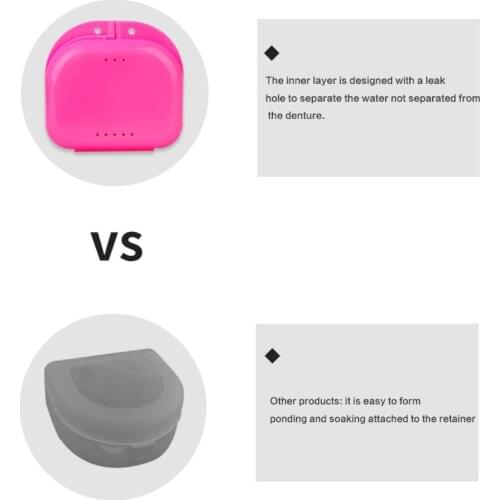 Denture Container Made by PP Material Durable Anti Fall and Not Easy to Break 1 Piece Can Be Used for a Long Time