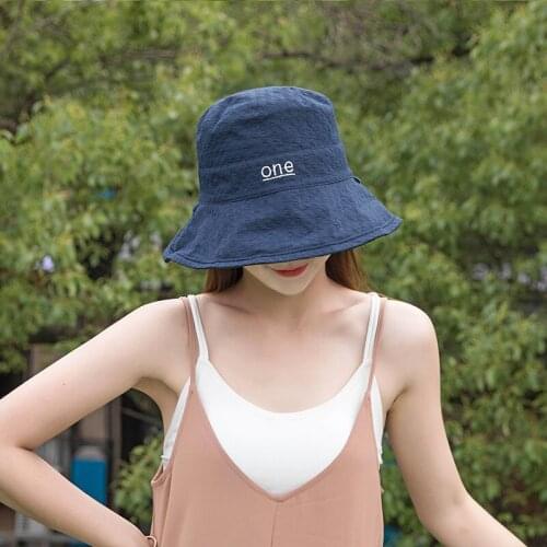 Unisex Embroidery ONE Hunting Boonie Bucket Hat Solid Sun Protection Fisherman Cap Double Sided Street Hip Hop cap Hat YY149