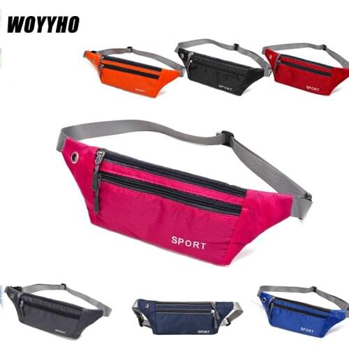 WOYYHO Unisex Waterproof Running Waist Bag,Outdoor Sports Running Belt Bag,Mobile Phone Holder Jogging Bag,Hiking Waist Pack