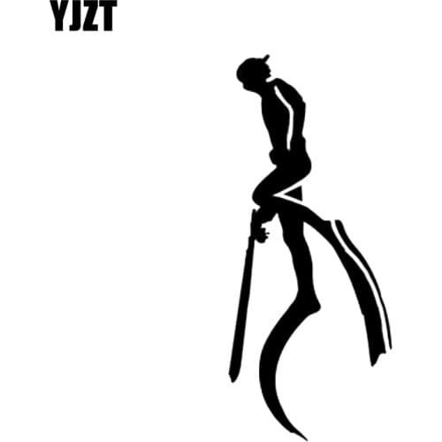 YJZT 6.9*16.4CM Coolest Diving Decor Extreme Movement Silhouette Car Sticker Vinyl High Quality Accessories C12-0674