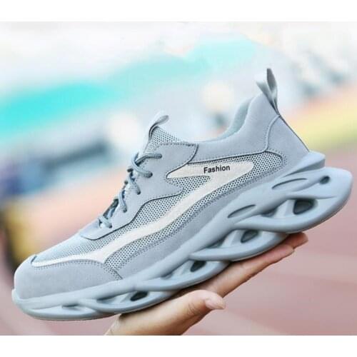 K09 Unisex Work Safety Shoes botas de mujer Breathable Boots Working Steel Toe Anti-Smashing Construction Safety Work Sneakers