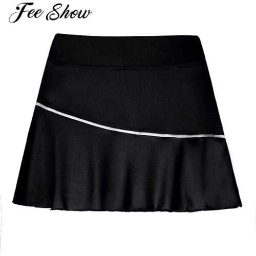 Women Tennis Skorts Pure Color Elastic Waistband Sport Skirt with Built-in Shorts for Gym Tennis Badminton Golf Workout Clothing