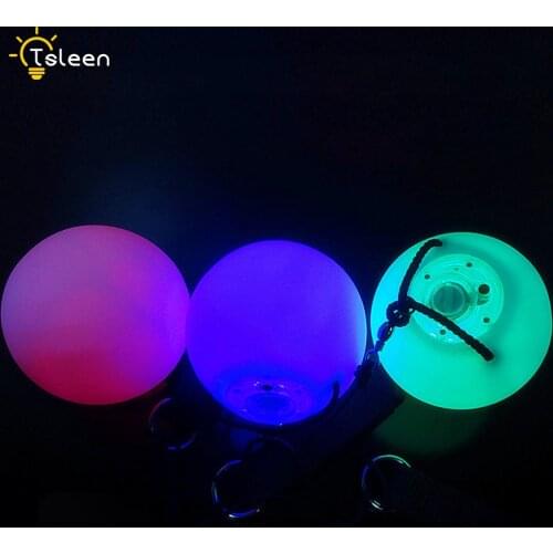 1 pair = 2 pieces Selling Professional Balls RGB LED RGB POI Thrown Balls belly dance Level Hand stage performance accessories