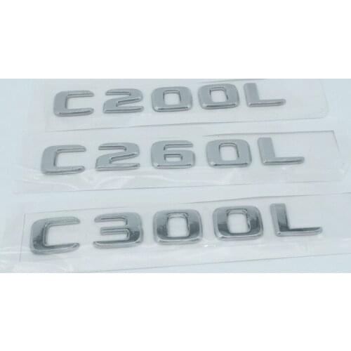 1pcs ABS C200L C260L C300L 4MATIC car Letter Rear trunk Decals Emblem badge sticker Decal