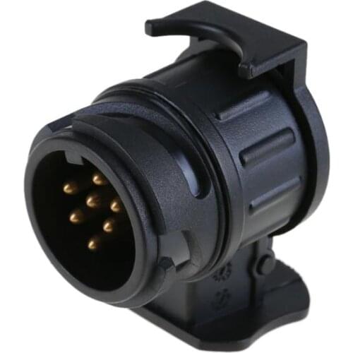 13 Pin to 7 Pins Electrical Female Socket Converter Waterproof EU Standard Truck Round Hole Trailer Plug for Commercial Vehicle