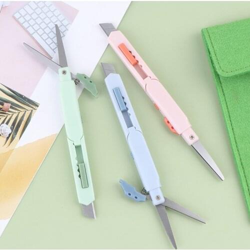 2 In 1 Color Portable Multifunctional Paper Cutter Cutting Paper Scissors