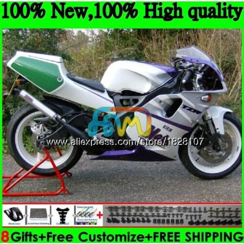 3MA For YAMAHA TZR250RR TZR-250 TZR250 88 89 90 91 125BS.17 TZR250 RS RR YPVS TZR 250 1988 1989 Green silvery 1990 1991 Fairings