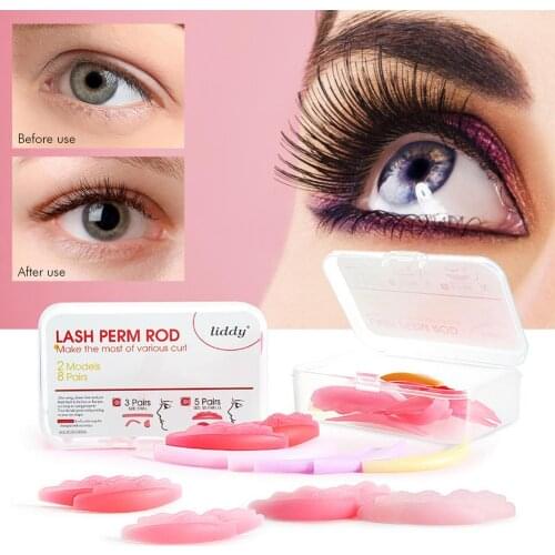 5 Pairs Silicone Eyelash Perm Pad Pink Lashes Rods Shield Lifting DIY Eyelash Lift Pads Extension Makeup Tool